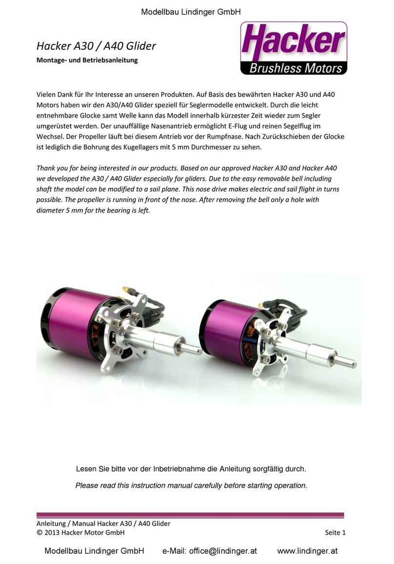 Hacker A30 Glider User manual