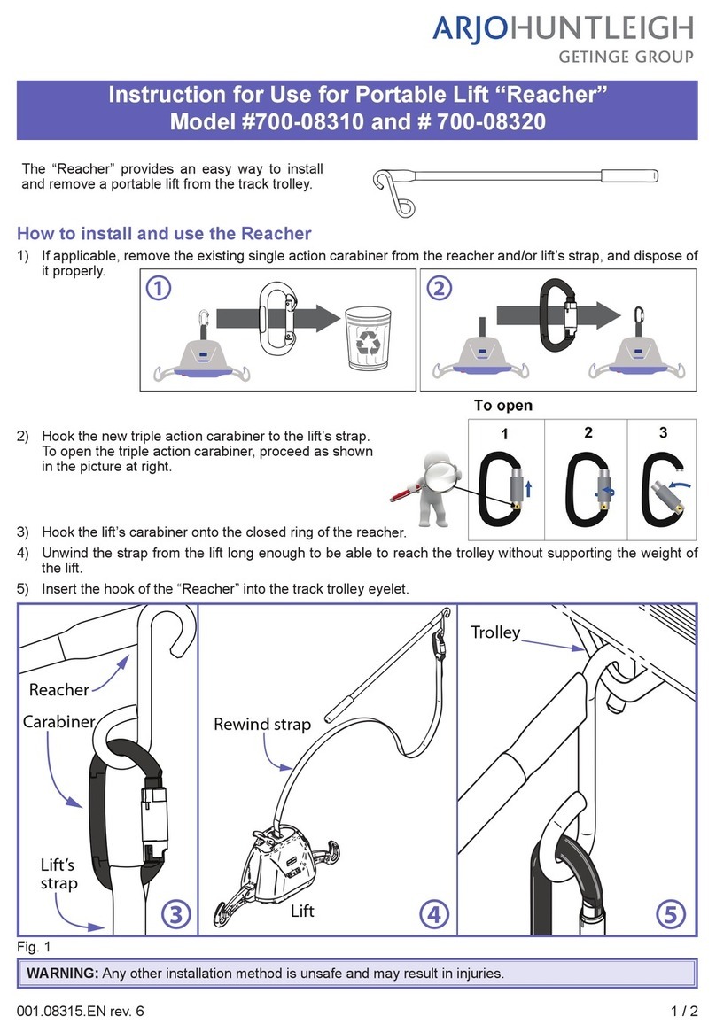 Getinge Arjohuntleigh Reacher Series Instructions for use