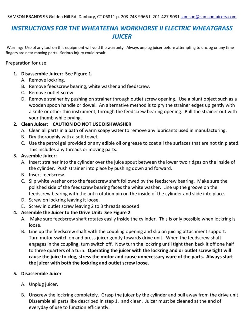 Samson WHEATEENA WORKHORSE II instructions