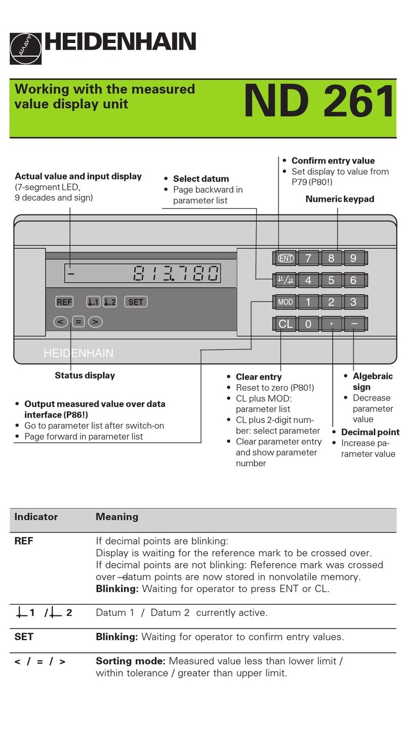 HEIDENHAIN ND 261 Series User manual