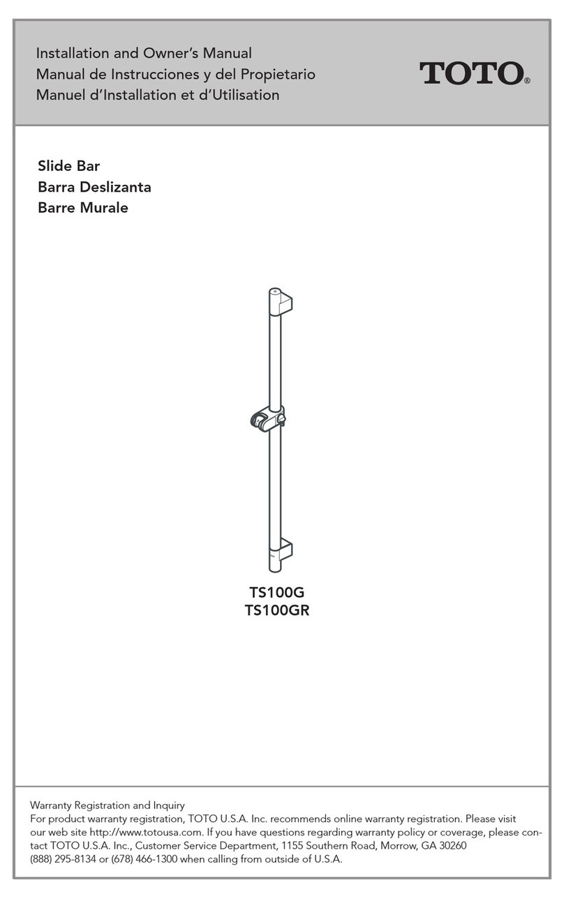 Toto TS100G Installation and owner's manual