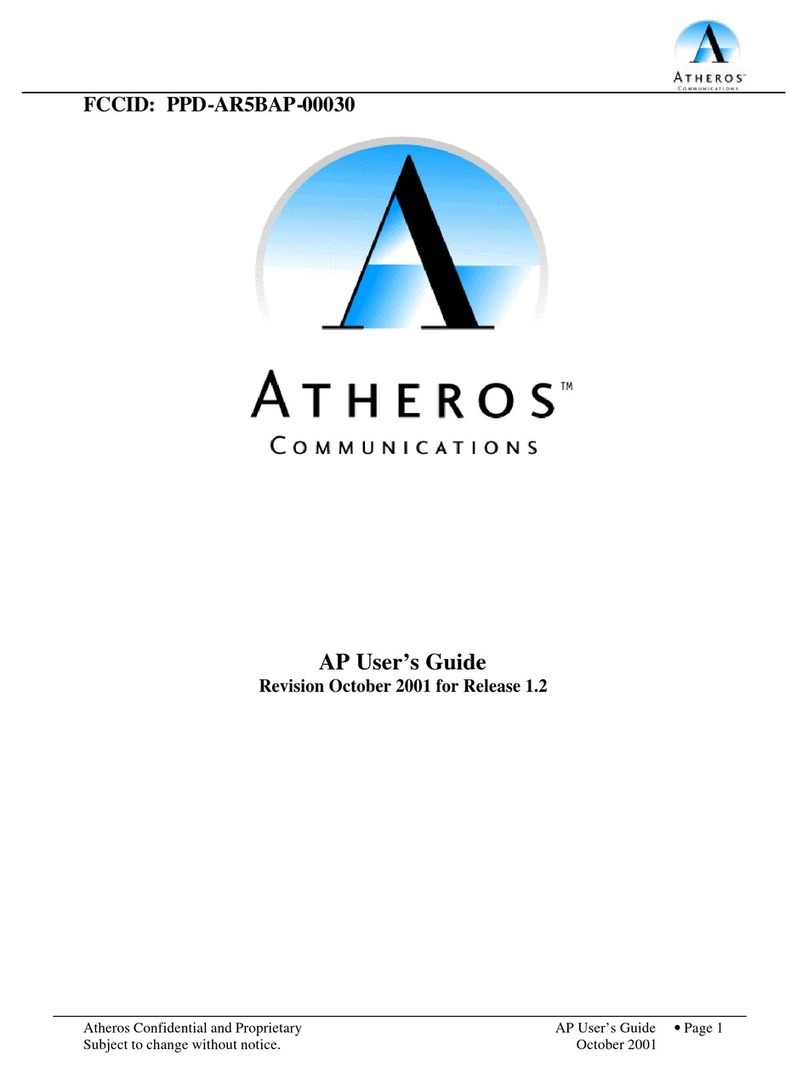Atheros AR5BAP-00030 user guide