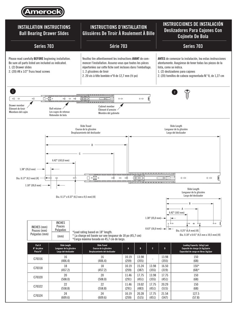 Amerock 703 Series installation instructions Amerock 703 Series installation instructions