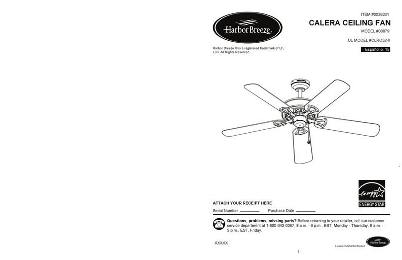 Harbor Breeze CALERA CLRO52-II manual