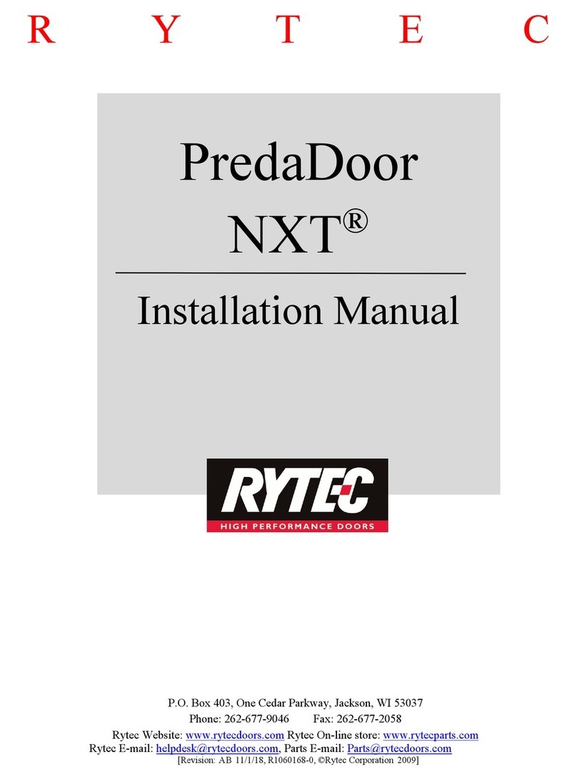 RYTEC PredaDoor NXT installation manual