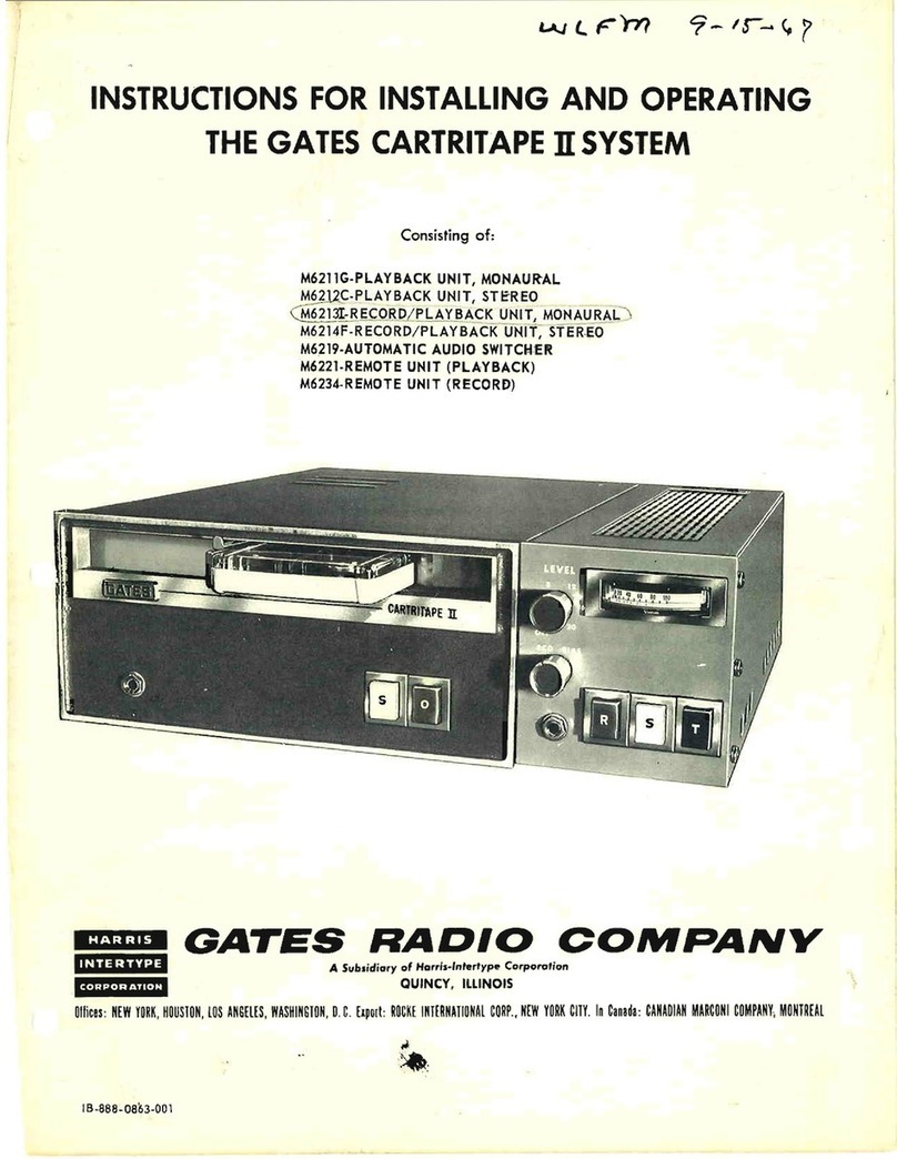 Gates CARTRITAPE II Instructions for installing and operating
