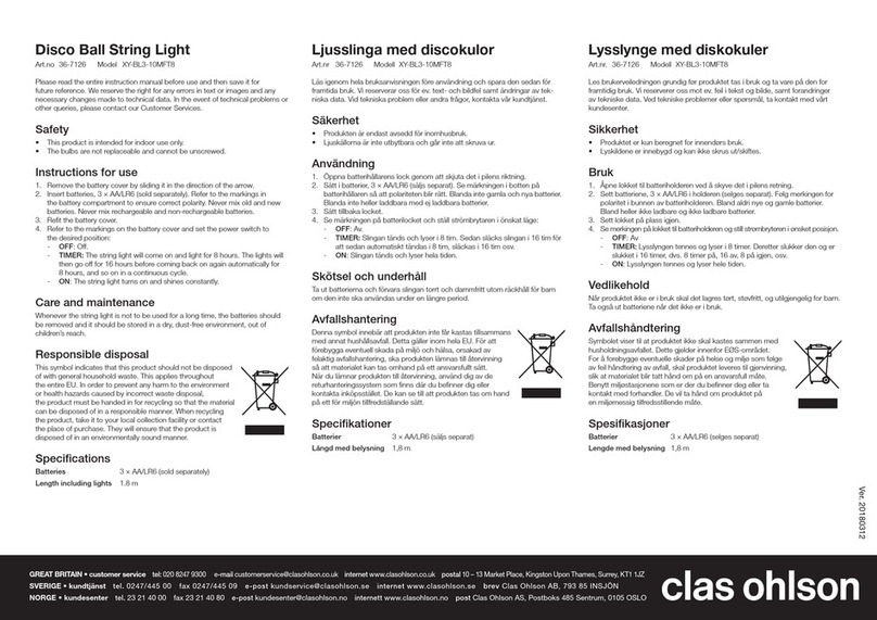 Clas Ohlson XY-BL3-10MFT8 instruction manual