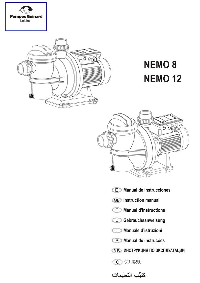 Pompes Guinard Loisirs NEMO 8 instruction manual