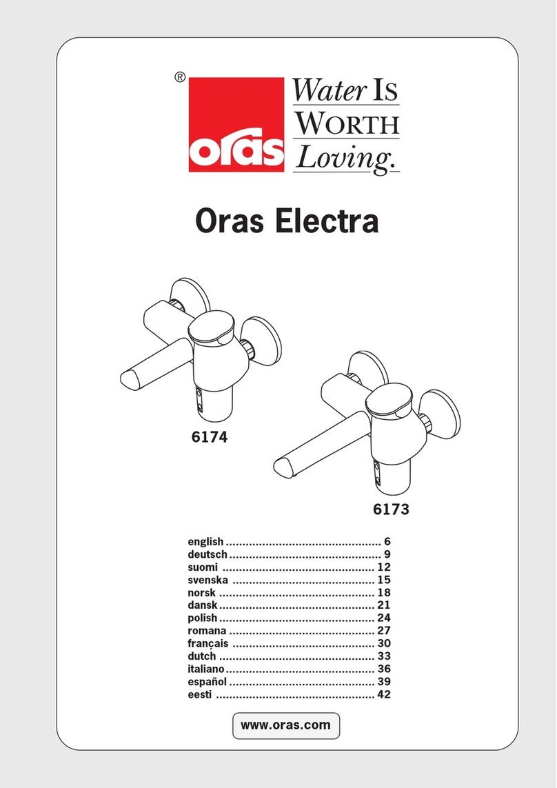 Oras Electra 6174 Installation and maintenance guide Oras Electra 6174 Installation and maintenance guide