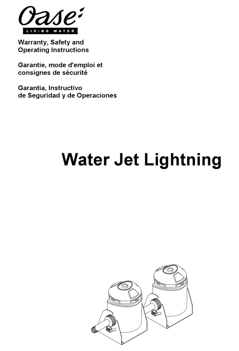 Oase Water Jet Lightning Warranty, safety and operating instructions Oase Water Jet Lightning Warranty, safety and operating instructions