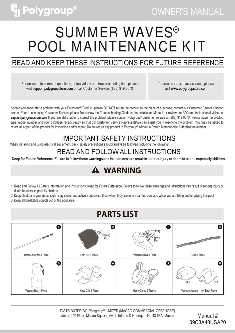 Polygroup Summer Waves Maintenance Kit User manual