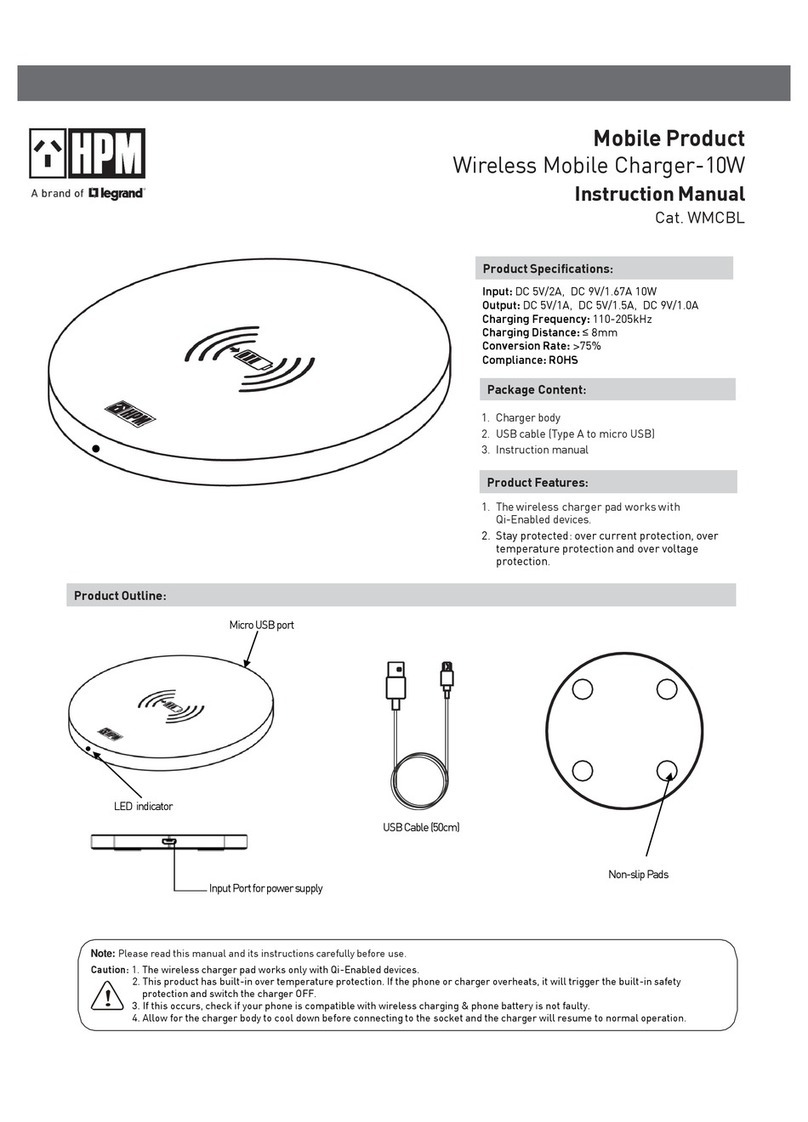 LEGRAND HPM WMCBL User manual
