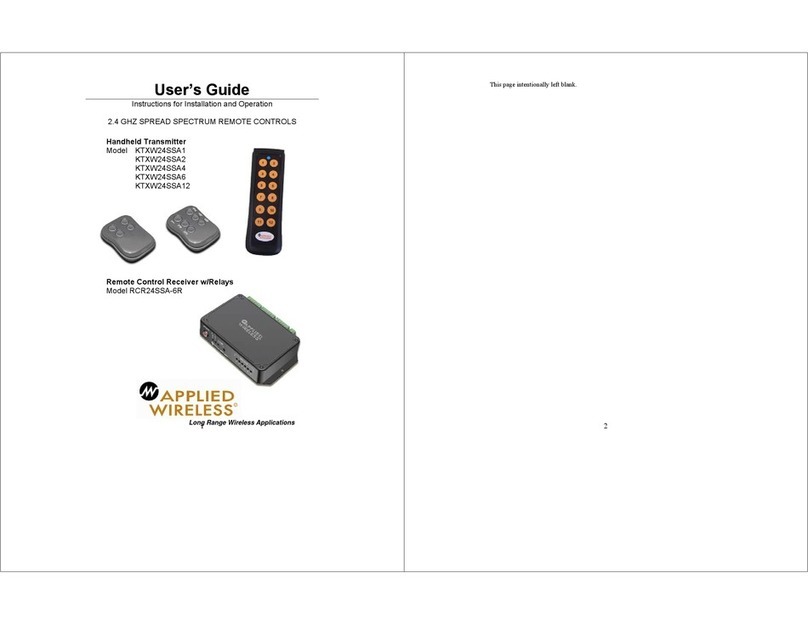 Applied Wireless KTXW24SSA1 User manual