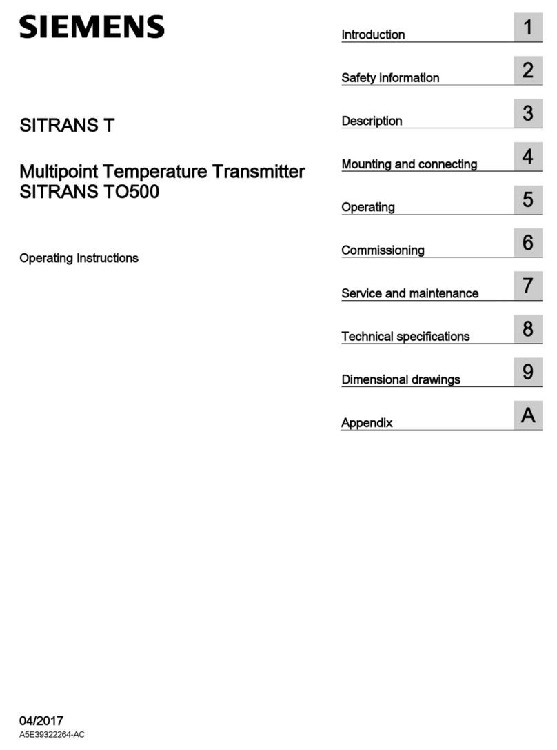 Siemens SITRANS T Series User manual