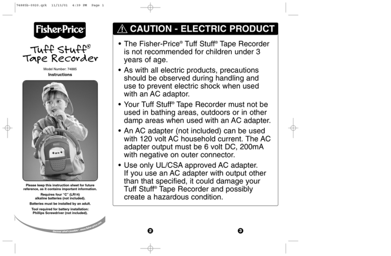 Fisher-Price Tuff Stuff quick start guide