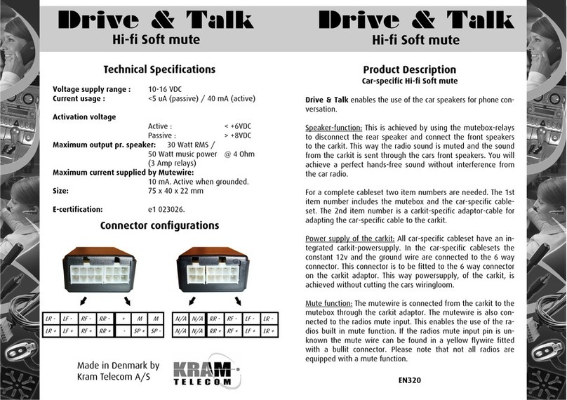 KRAM telecom Drive & Talk quick guide KRAM telecom Drive & Talk quick guide