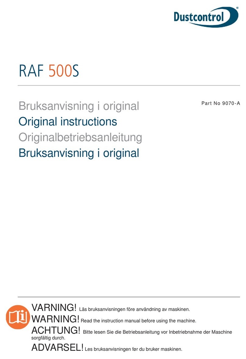 Dustcontrol RAF 500S Original instructions