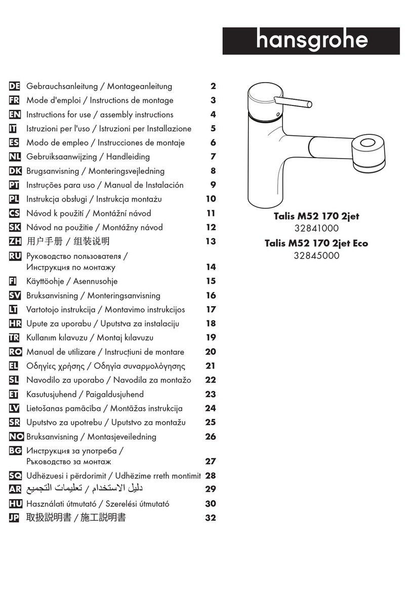 Hans Grohe Talis M52 170 2jet 32841000 Instructions for use/assembly instructions