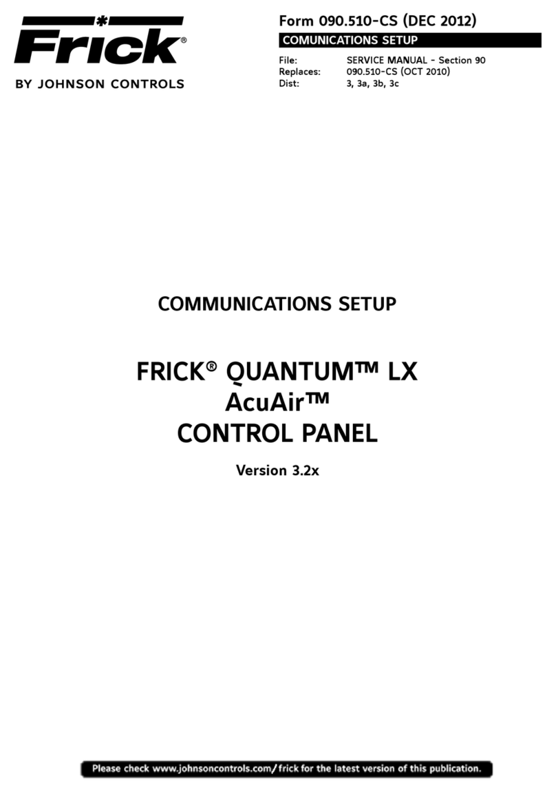 Johnson Controls FRICK QUANTUM LX AcuAir Use and care manual