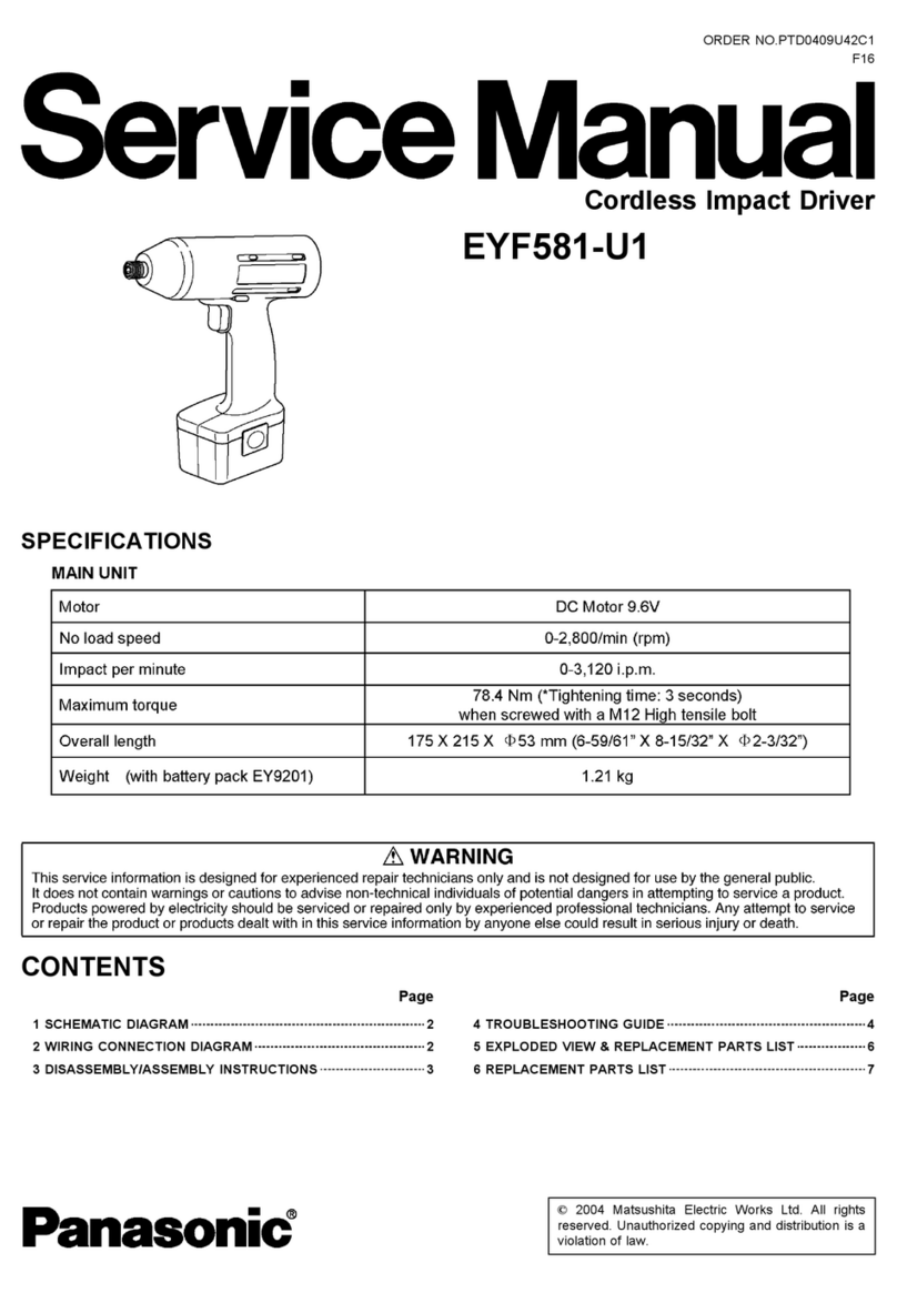 Panasonic EYF581-U1 User manual Panasonic EYF581-U1 User manual