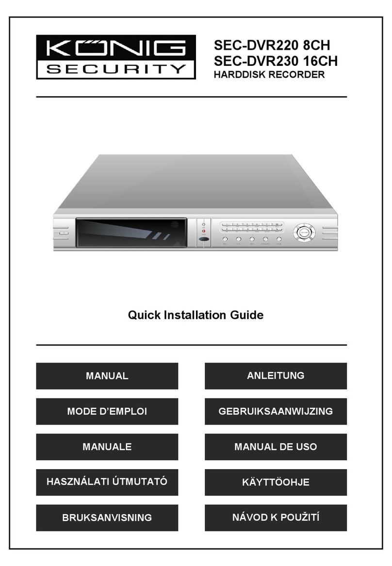 Konig Security SEC-DVR220 Quick installation guide
