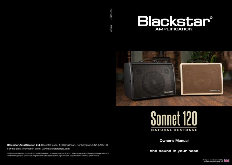 Blackstar Amplification Sonnet 120 owner's manual
