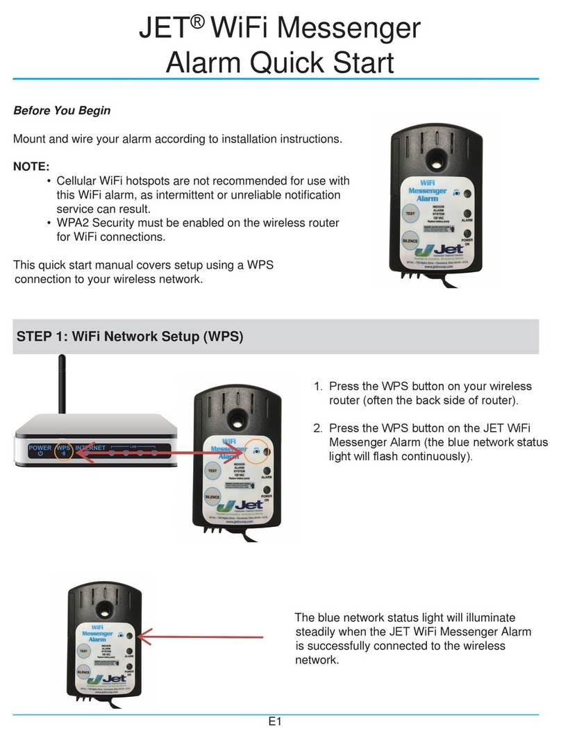 Jet WiFi Messenger Alarm quick start