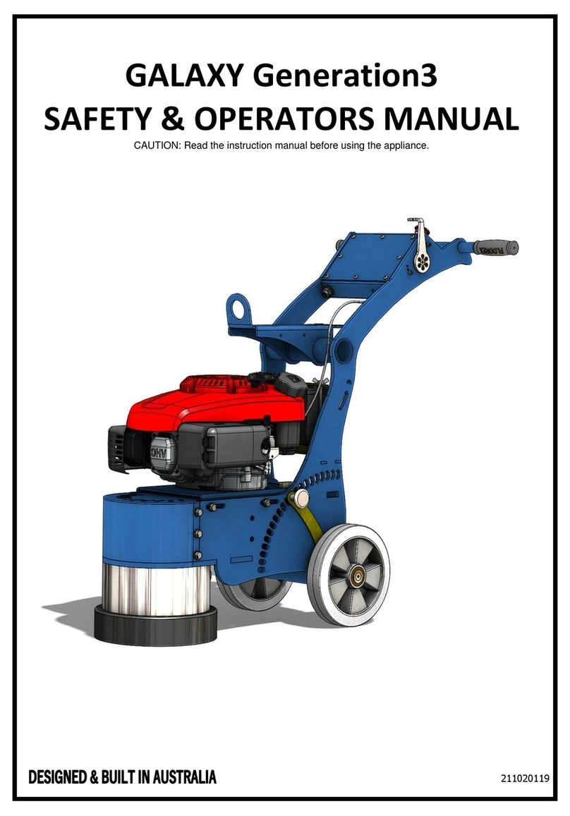 Floorex Products GALAXY 250 Generation3 Series Safety & operator manual