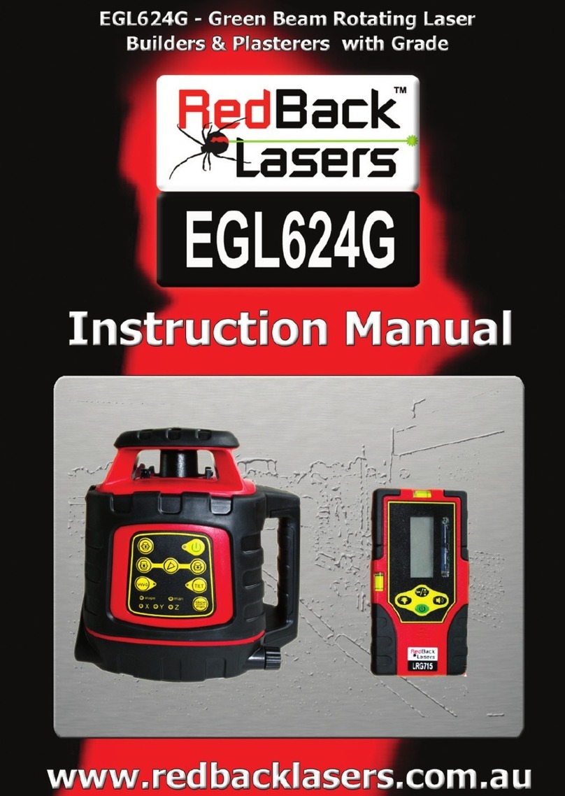 RedBack Lasers EGL624G instruction manual