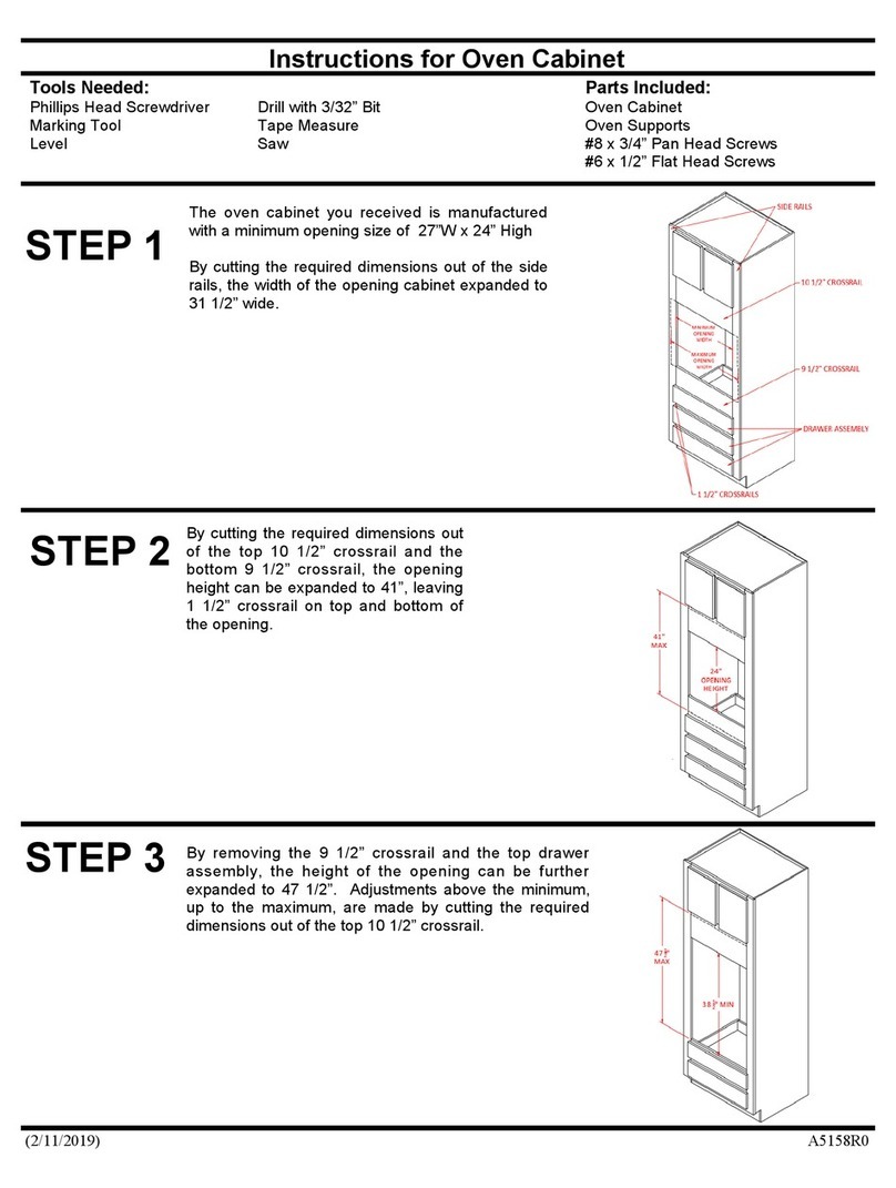 Mantra Oven Cabinet instructions