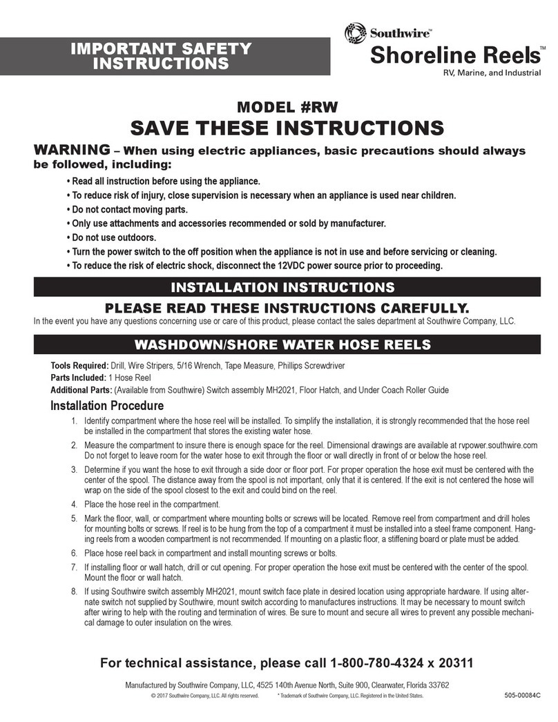 Southwire Shoreline Reels RW User manual