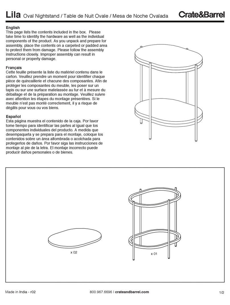 Crate&Barrel Lila User manual Crate&Barrel Lila User manual