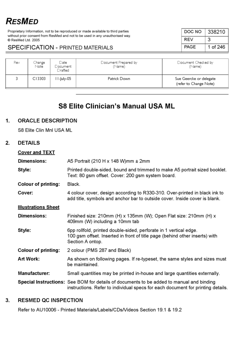 ResMed ELITE S8 Clinician manual