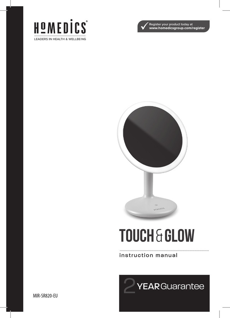 HoMedics TOUCH&GLOW MIR-SR820-EU instruction manual