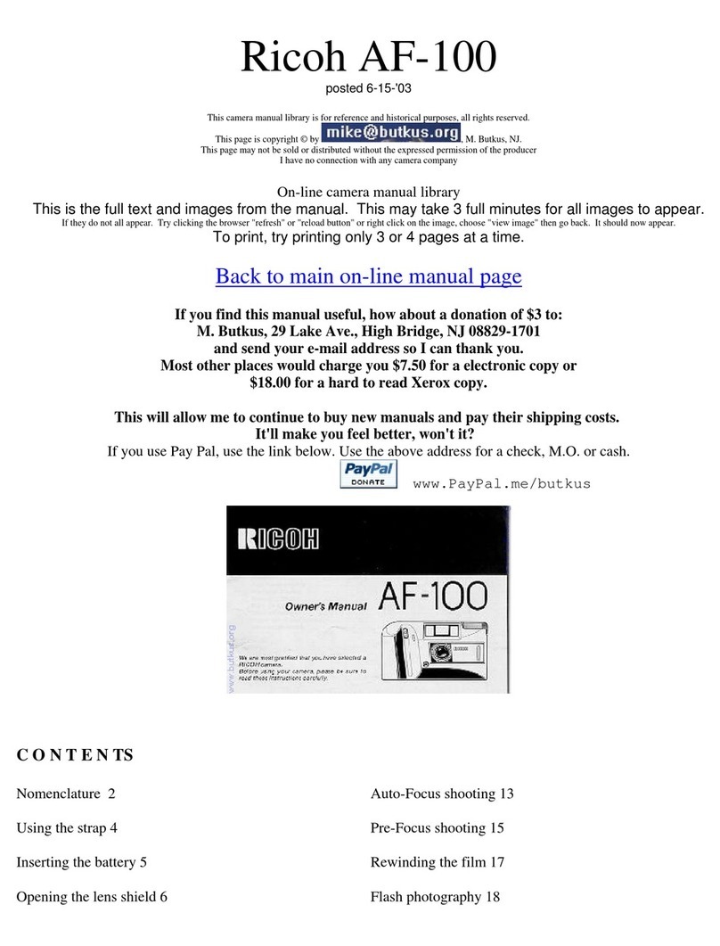 Ricoh AF-100 owner's manual