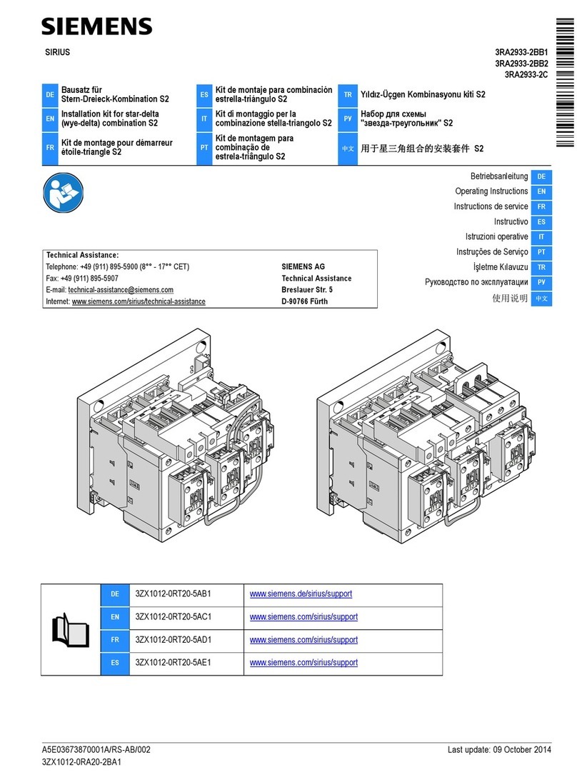 Siemens SIRIUS 3RA2933-2BB1 User manual