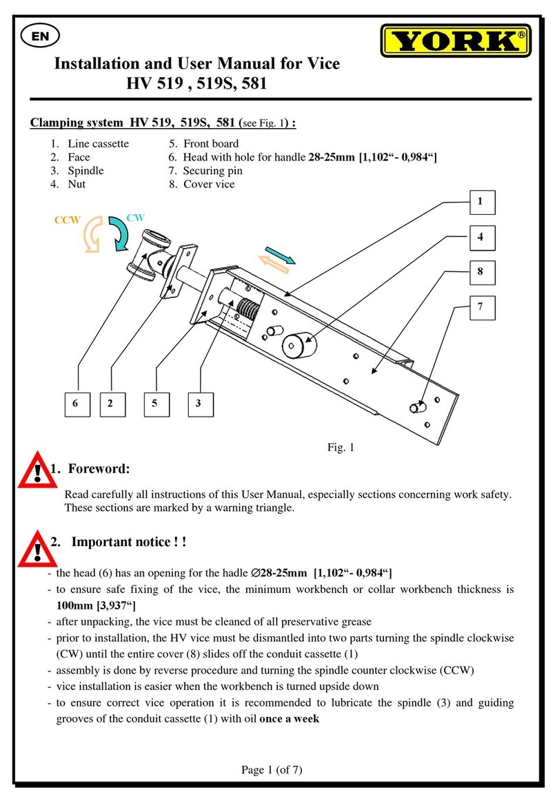 York HV 519S User manual