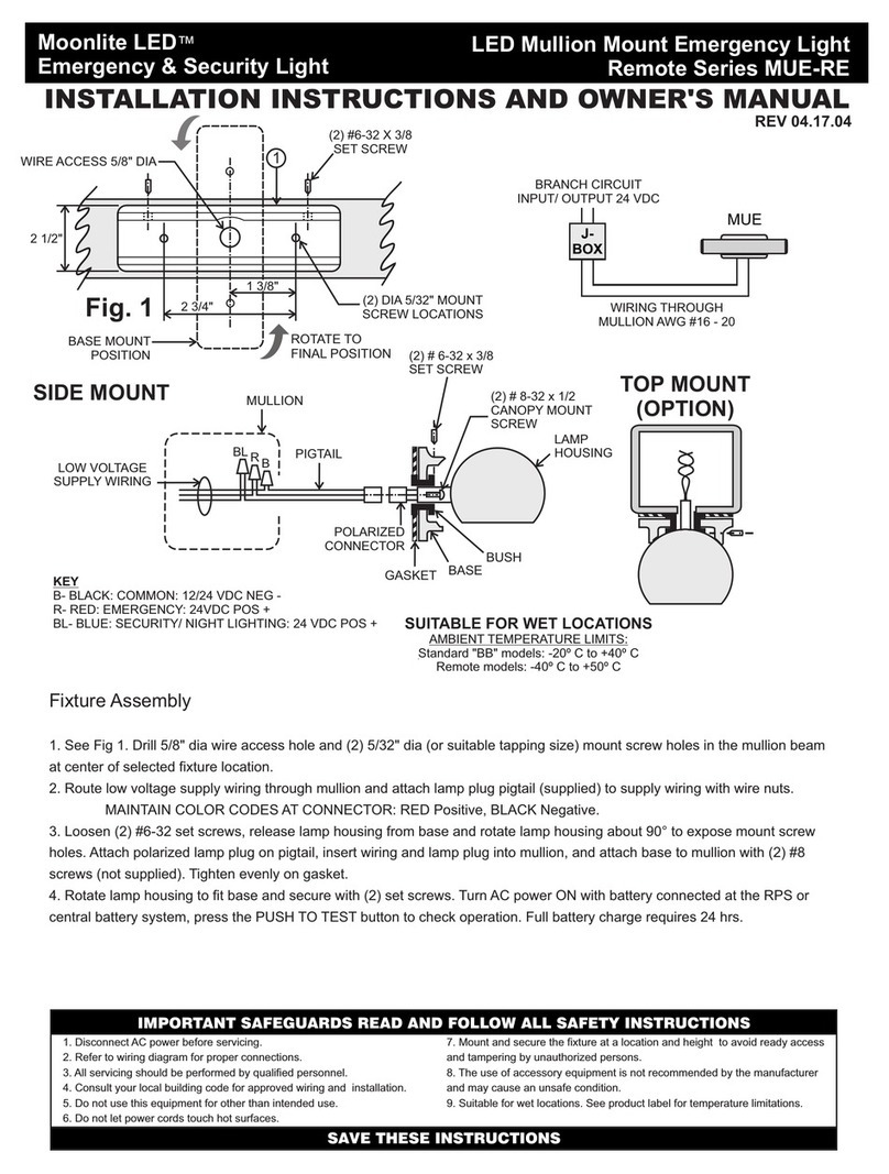Signtex Lighting Moonlite LED Quick start guide
