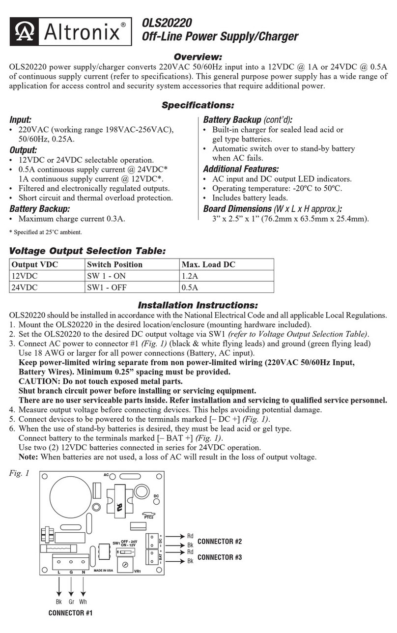 Altronix OLS20220 User manual