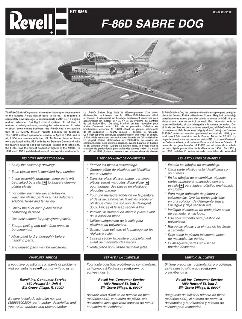 REVELL F-86D SABRE DOG User manual