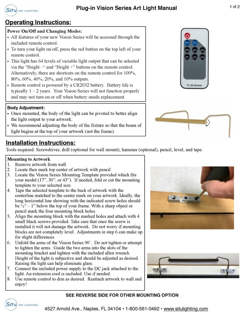 Situ Lighting Plug-in Vision Series manual
