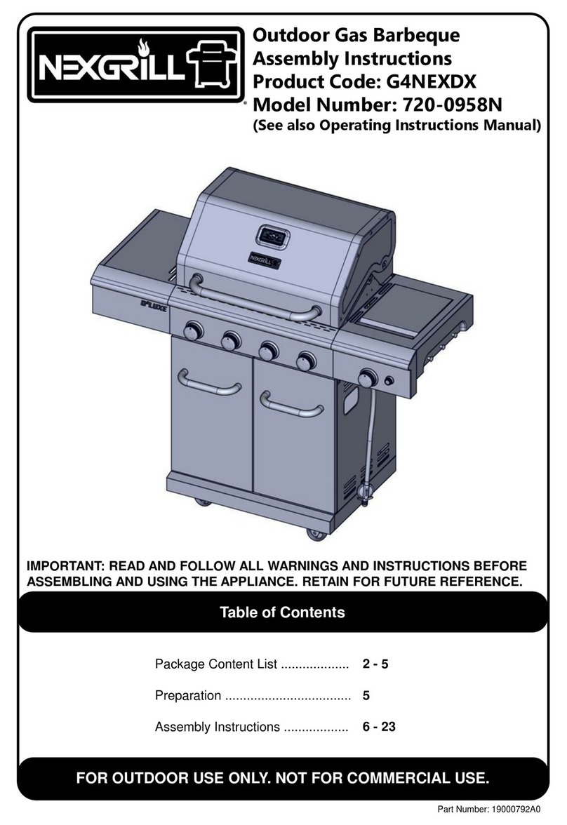 Nexgrill 720-0958N Assembly instructions