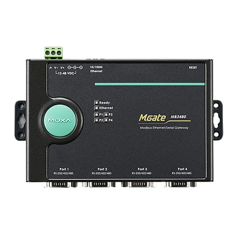 Moxa Technologies MGate MB3480 Quick installation guide