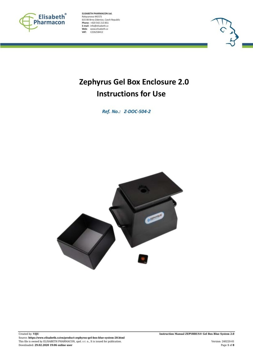 Elisabeth Pharmacon Zephyrus Gel Box Enclosure 2.0 Series Instructions for use