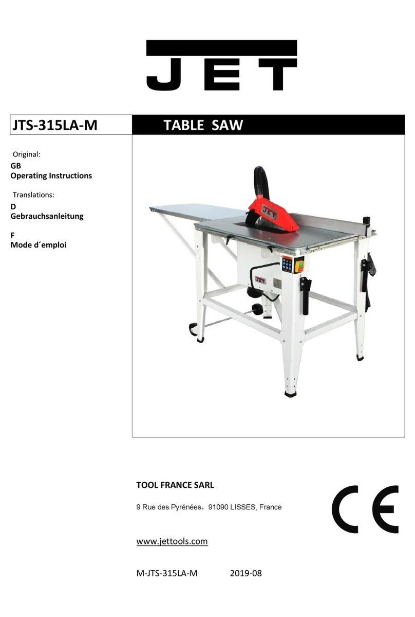 Jet JTS-315LA-M User manual