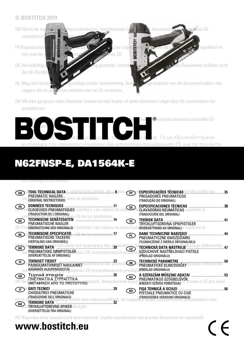 Bostitch N62FNSP-E Original instructions Bostitch N62FNSP-E Original instructions