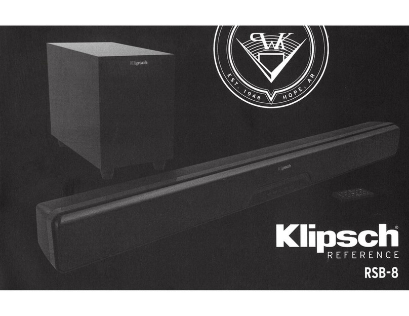 Klipsch RSB-8 User manual