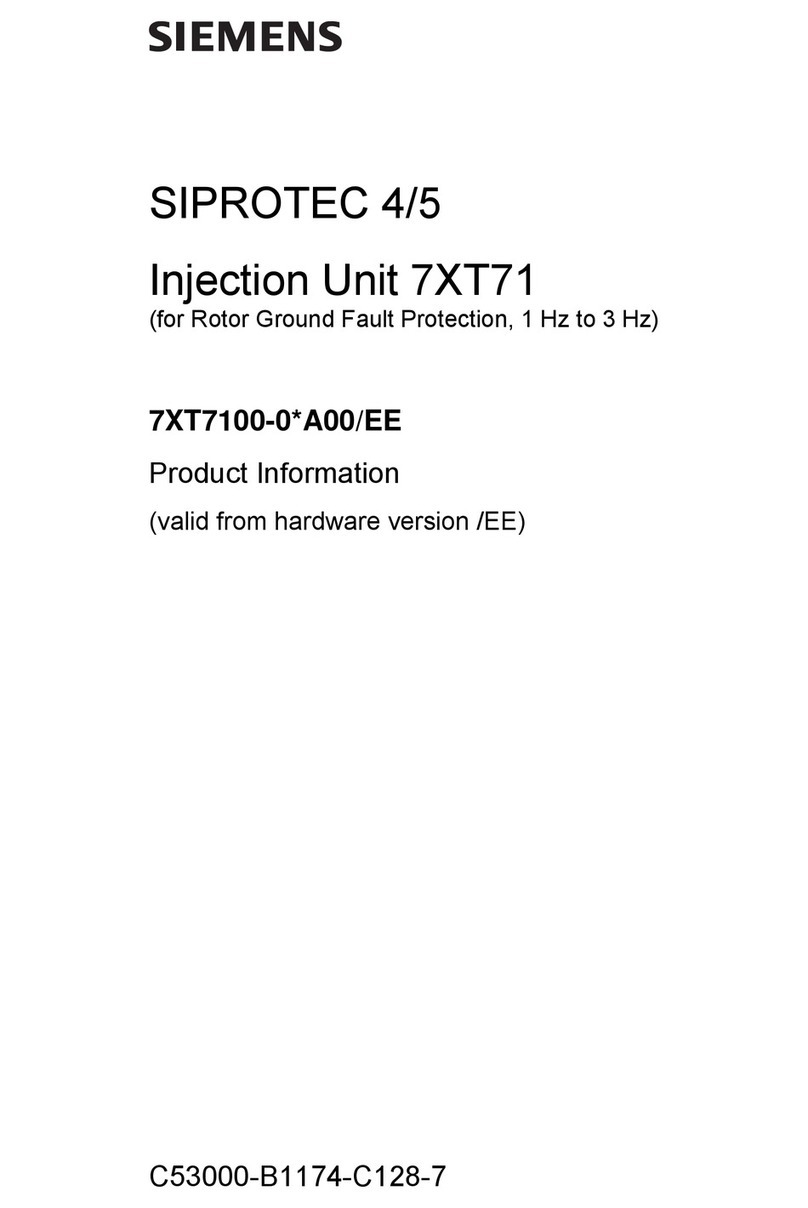 Siemens SIPROTEC 4 7XT7100-0 A00/EE Series Product information