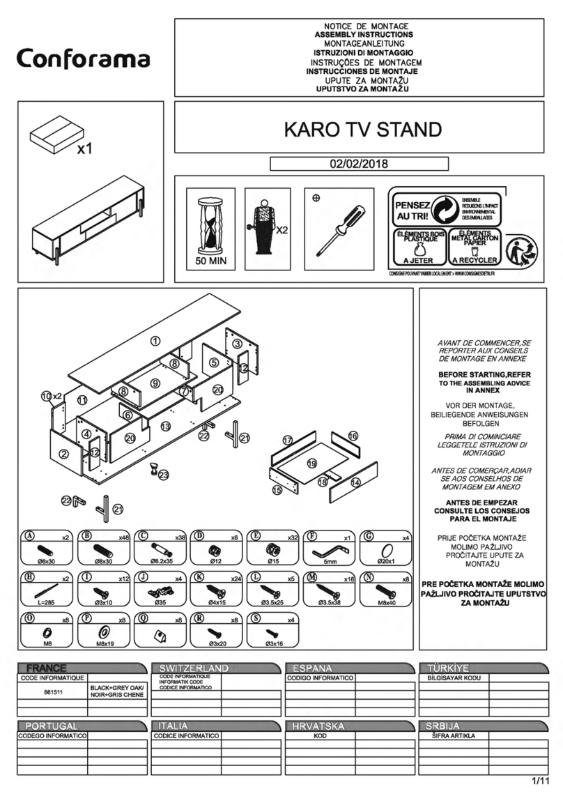 CONFORAMA KARO TV STAND User manual