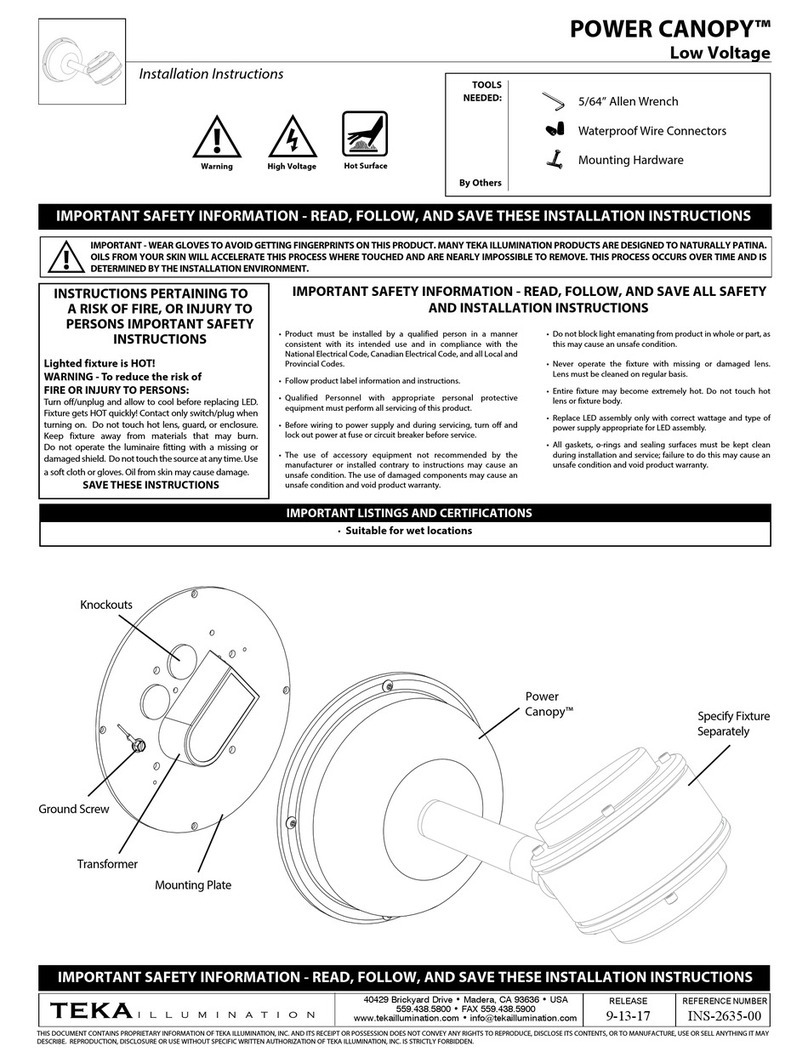 TEKA ILLUMINATION POWER CANOPY User manual